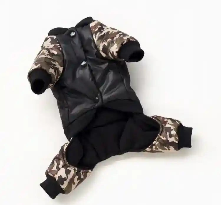 Cappotto Cani FBI Pile - Camouflage Militare 4 Zampe by Dog Moda