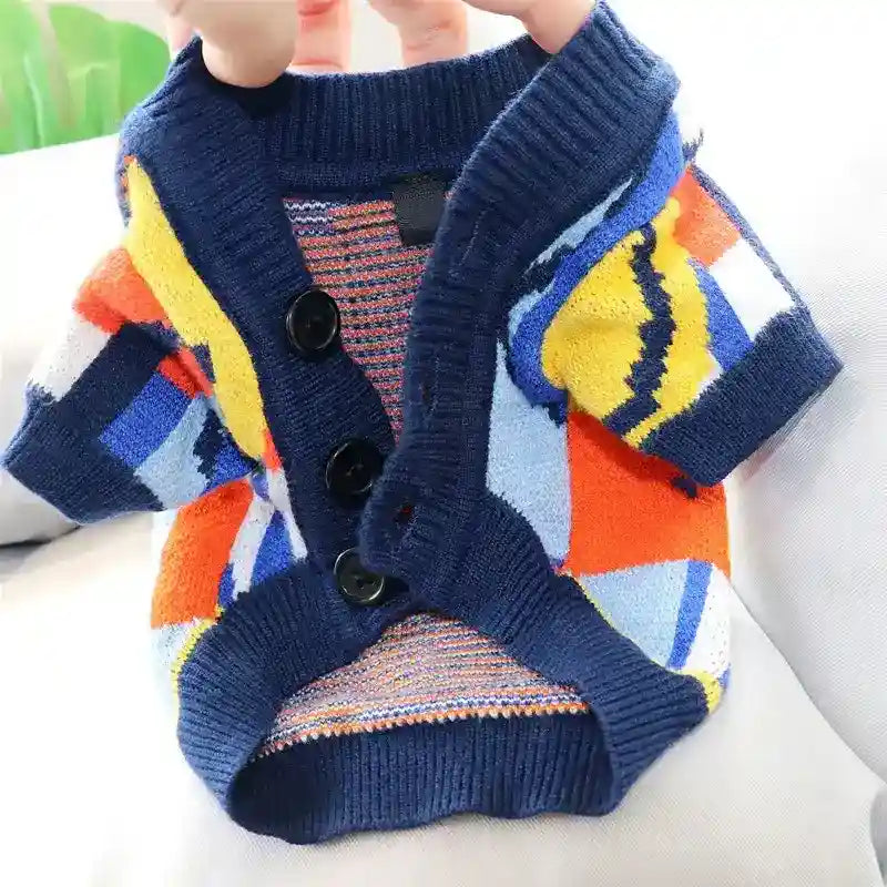 Cardigan per Cani Blu con Smile – Stile Casual e Massimo Comfort! by Dog Moda