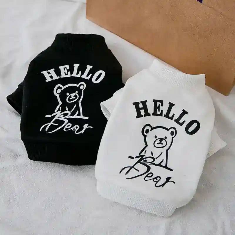 Felpa per cani "Ciao Orsetto!" – Stile e comfort per il tuo amico a quattro zampe by Dog Moda