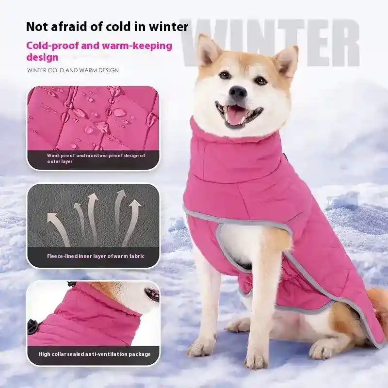 Cappotto per cani "Rose" riflettente impermeabile con gancio | DogModa by Dog Moda