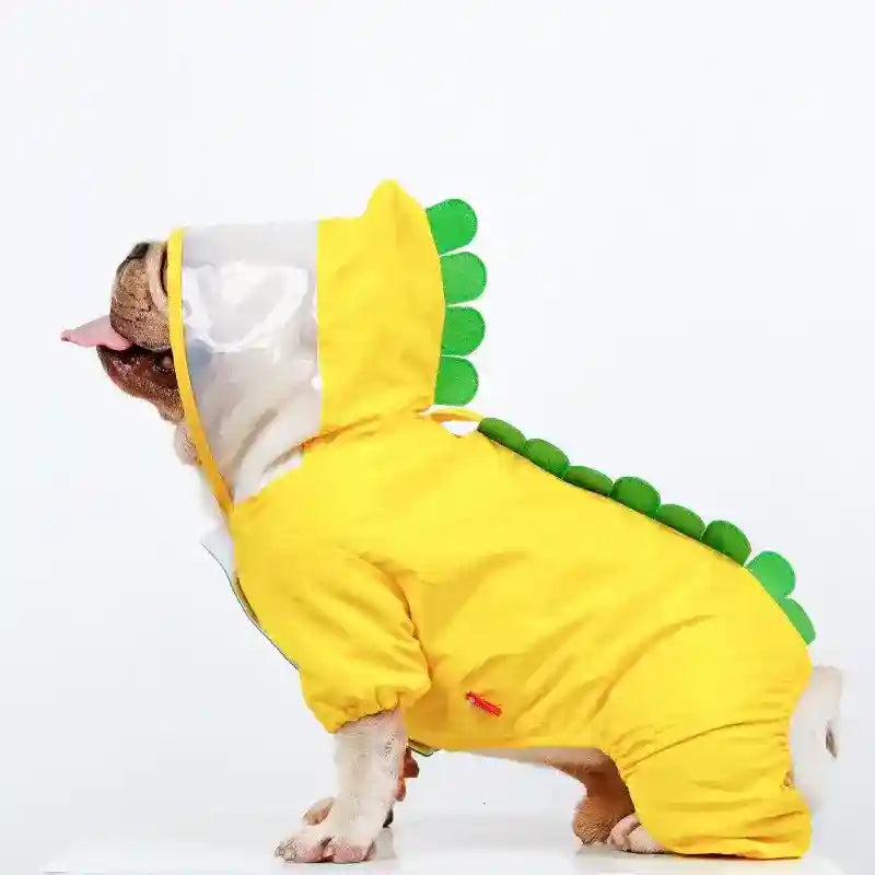 Impermeabile per Cani Giallo con Visiera "Dino" – Protezione e Stile per il Tuo Amico a Quattro Zampe by Dog Moda