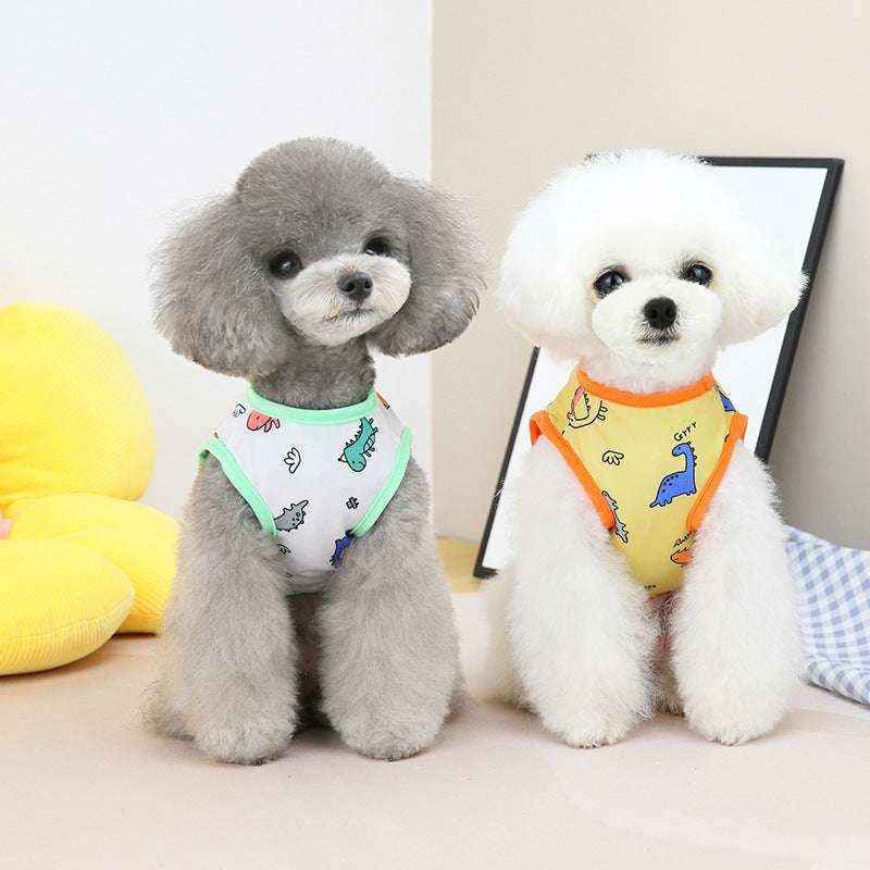 Maglia per Cani “DinoStyle” – Dinosauri Colorati e Tessuto Morbido