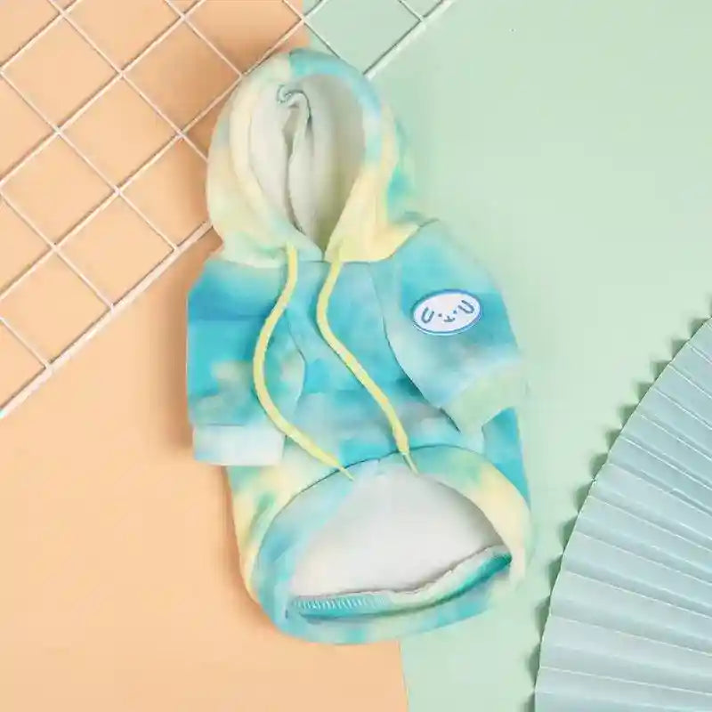 Felpa per Cani "Macchietta" con Cappuccio – Azzurro o Rosa Slavato by Dog Moda