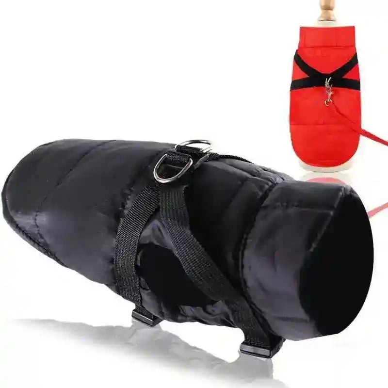 Cappotto per Cani Istanbul | Con Pettorina in Nylon Rosso o Nero by Dog Moda