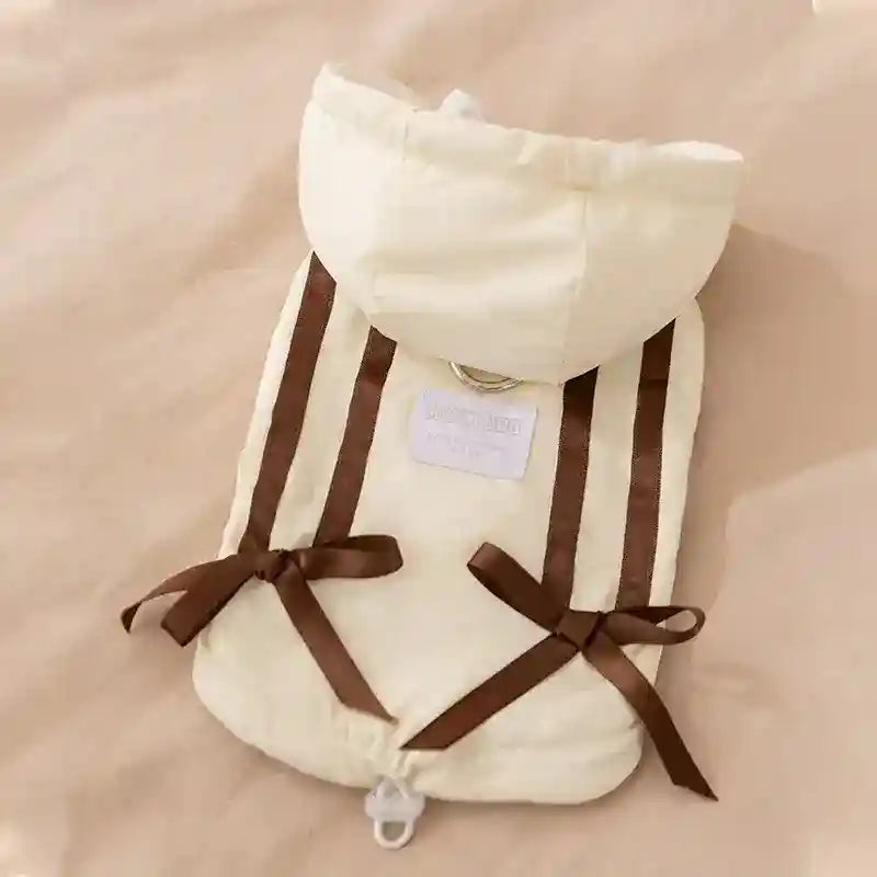 Cappotto Lucky Dog Smanicato con Cappuccio e Fiocco by Dog Moda