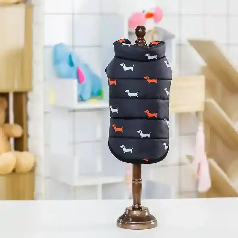 Capottino per cani smanicato fantasia "Bassotto" by Dog Moda