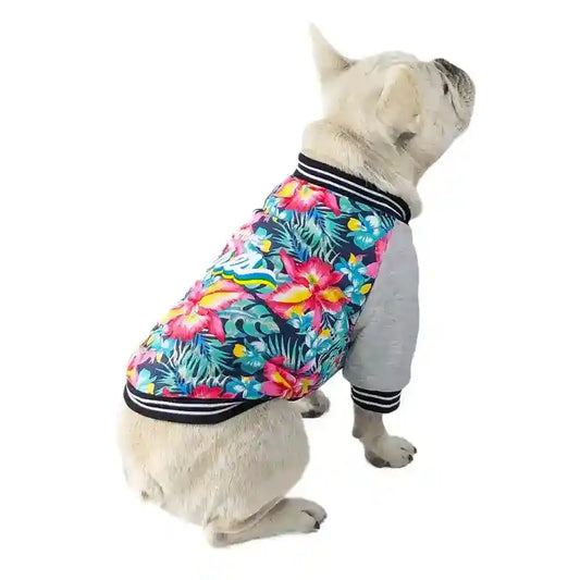 Felpa per Cani con Stampa Floreale e Scritta "No One Cares" by Dog Moda