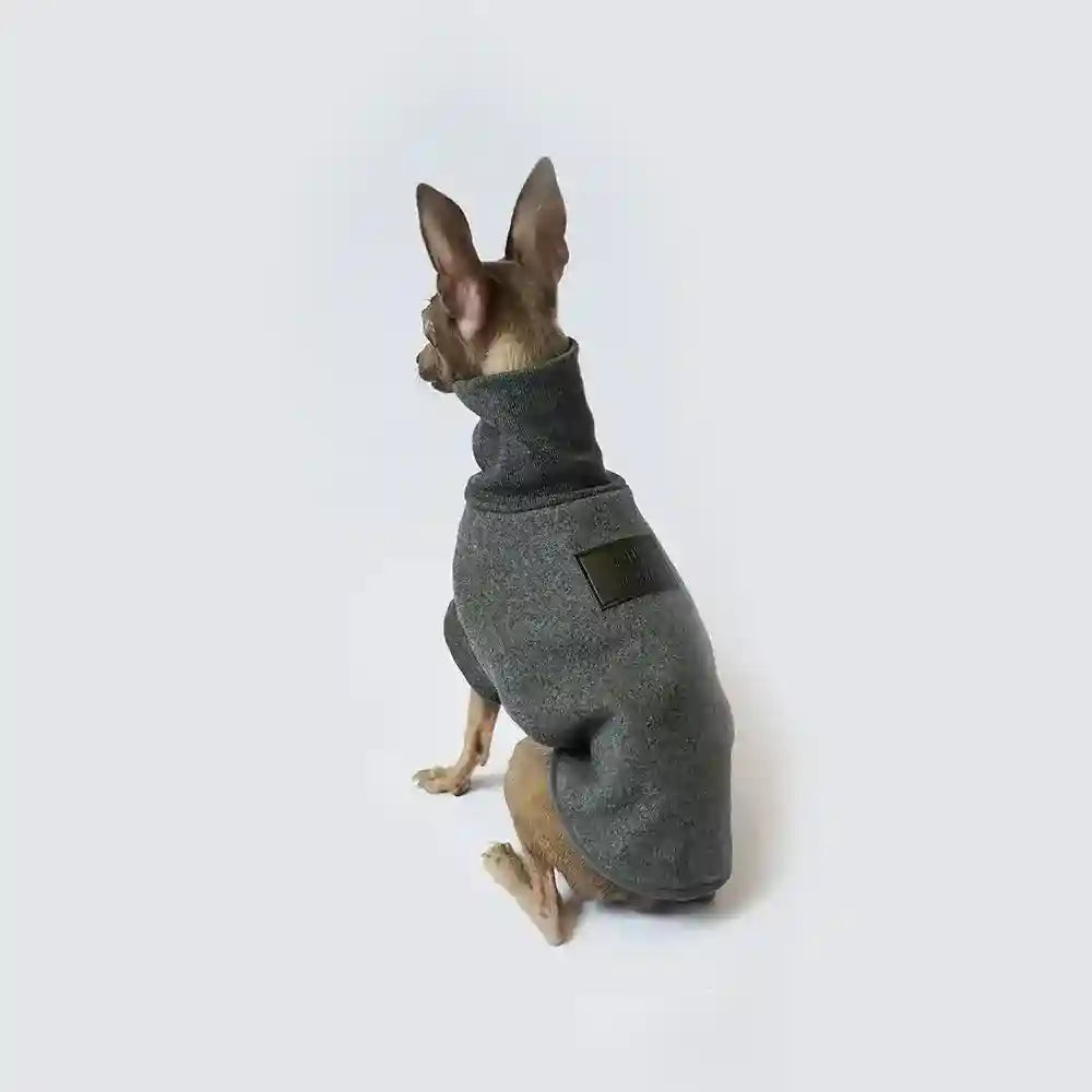 Felpa per Pinscher in flanella grigia modello "Milo" - Comfort e stile per il tuo amico a quattro zampe by Dog Moda