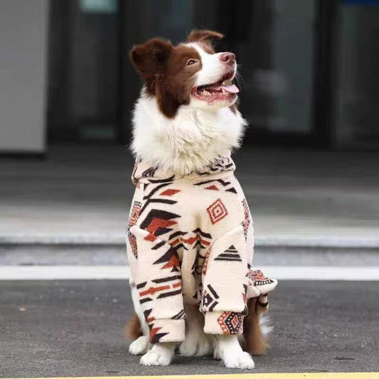 Felpa per Cani con Cappuccio - Pile Caldo Geometrico by Dog Moda