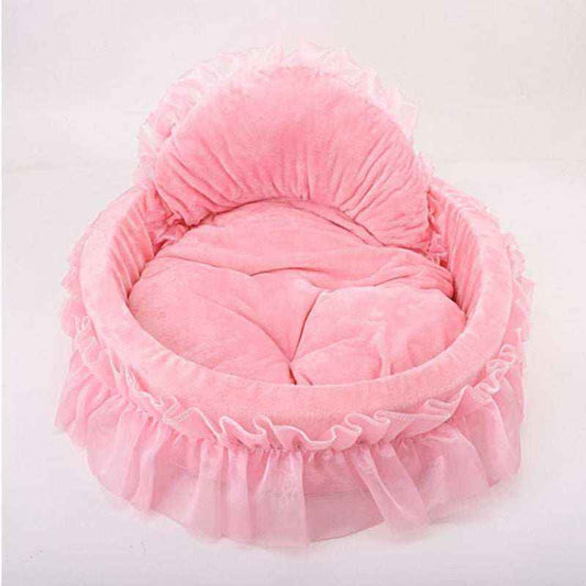 Cuccia Ovale per Cani e Gatti "Principessa" con Ricami Eleganti by Dog Moda