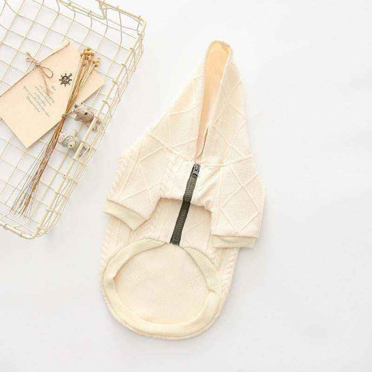 Maglia per cani fantasia trecce con cappuccio "Tecla" by Dog Moda