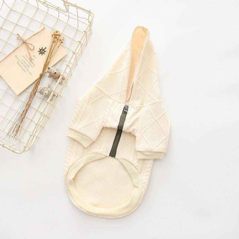 Maglia per cani fantasia trecce con cappuccio "Tecla" by Dog Moda