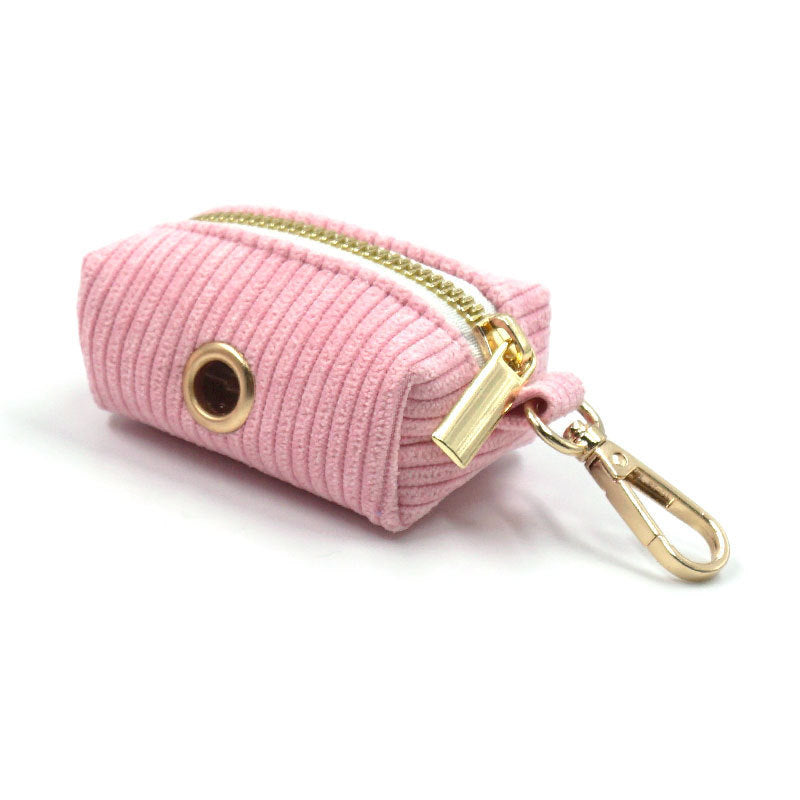 Velvet Pet Poop Bag Holder - Elegance and Practicality for Walks