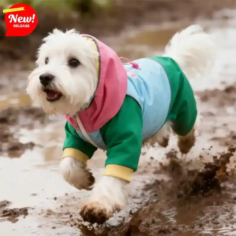 Impermeabile Cani NuvolaStile con Cappuccio Riflettente by Dog Moda