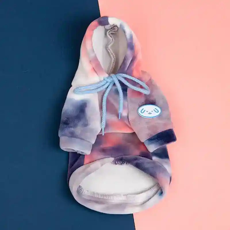 Felpa per Cani "Macchietta" con Cappuccio – Azzurro o Rosa Slavato by Dog Moda