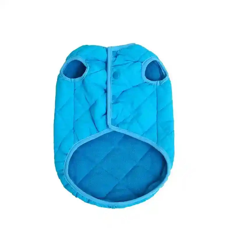 Gilet Pile Gatti Cani - Caldo Smanicato Azzurro Verde by Dog Moda