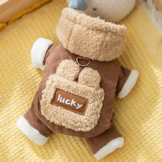 Cappottino per Cani Lucky con Pile e Cappuccio 4 Zampe by Dog Moda