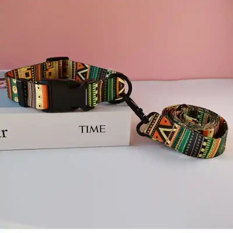 Set collare e guinzaglio per cani con anello "Time" by Dog Moda