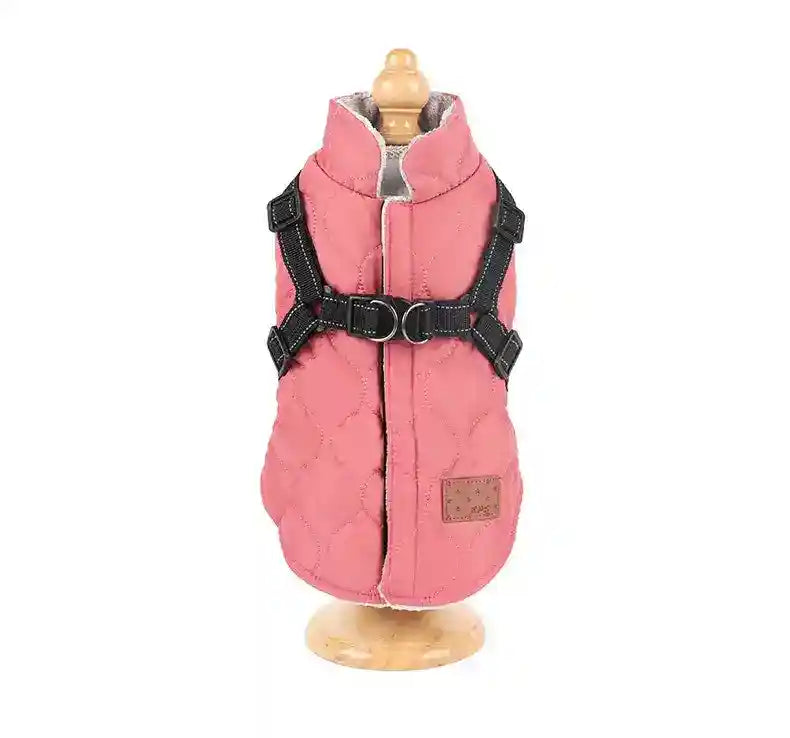 Cappottino per cani "Vicky" con pettorina e zip sul dorso | DogModa by Dog Moda