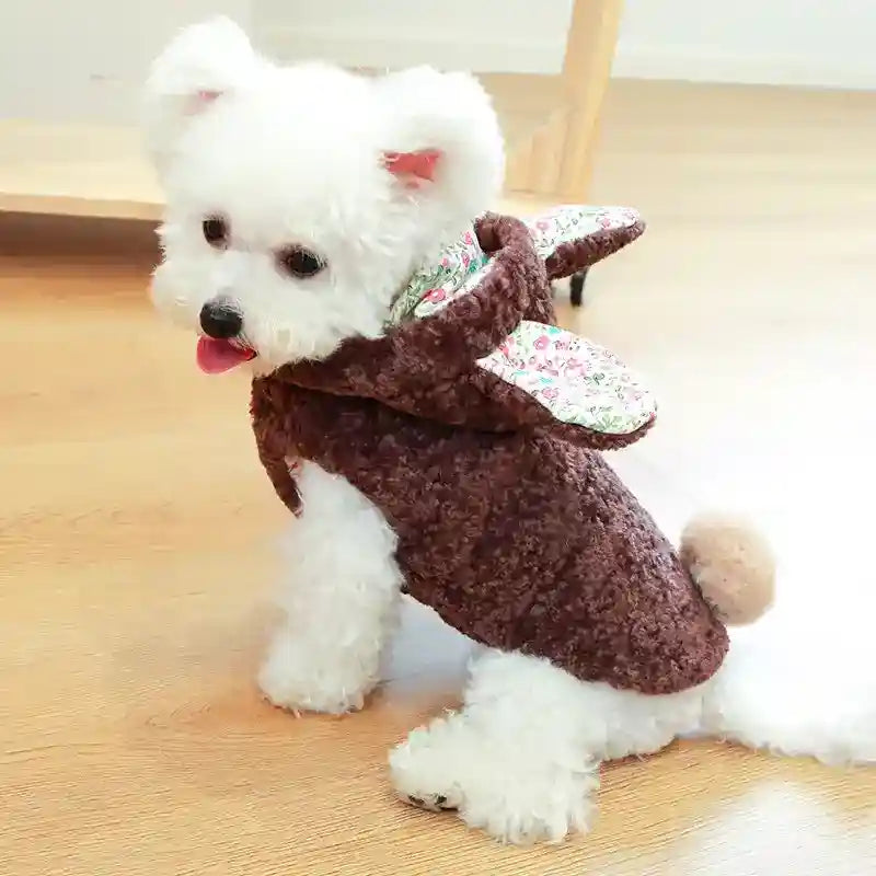 Cappotto Cani Bunny Pile Cappuccio Orecchie Coniglio by Dog Moda