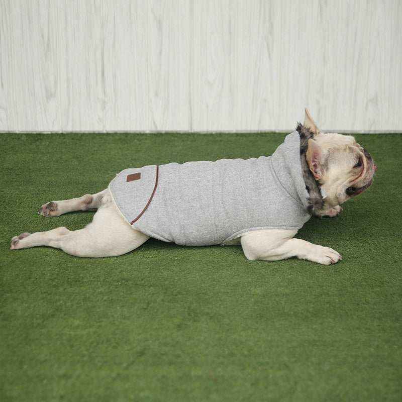 Cappottino Bulldog "Boutique" con Colletto in Eco Pelliccia – Stile e Comfort by Dog Moda