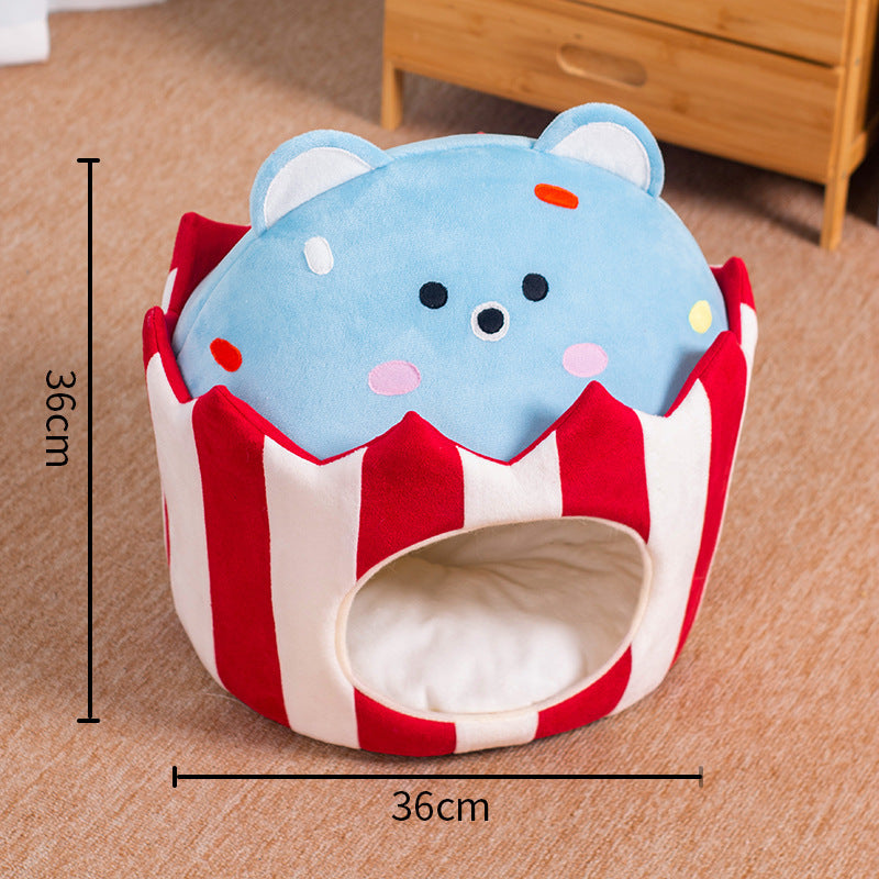 "PopCorn" Cat and Small Dog Bed - Unique and Cosy Design
