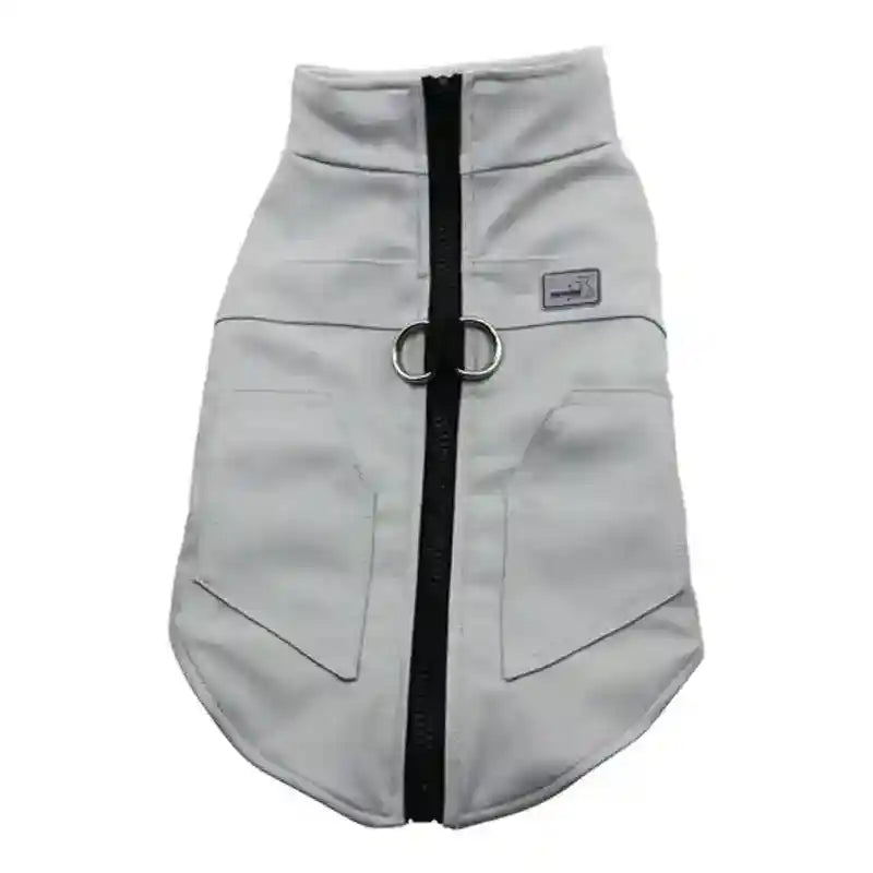 Cappotto Impermeabile Smanicato per Cani "Alba" con Zip e Anello per Pettorina by Innopet