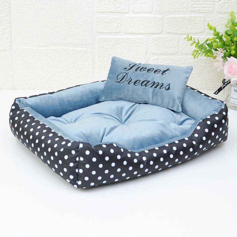 Cuccia per Cani "Sweet Dreams" con Cuscino Double Face e Fantasia Pois by Dog Moda
