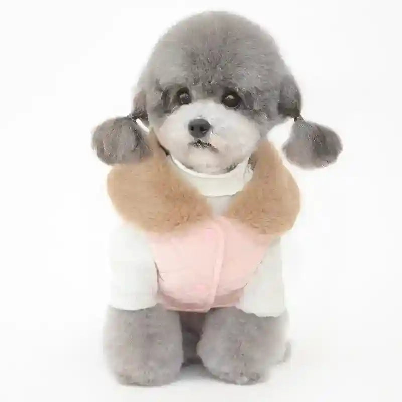 Cappotto Cani Trapuntato Ecopelliccia Smanicato by Dog Moda