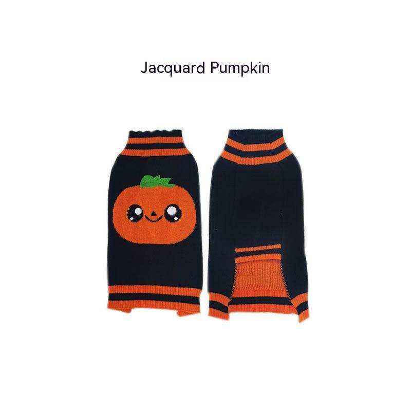 Maglioncino per Cani Halloween a Righe Arancione e Nero con Ricamo di Zucca by Innopet