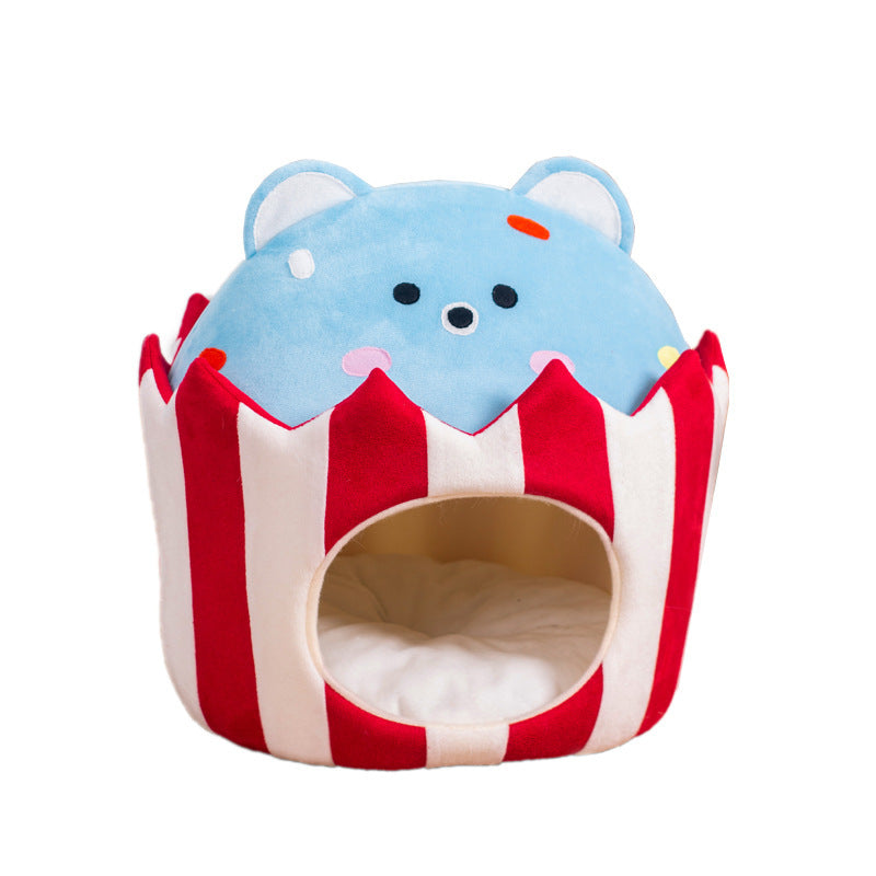 "PopCorn" Cat and Small Dog Bed - Unique and Cosy Design