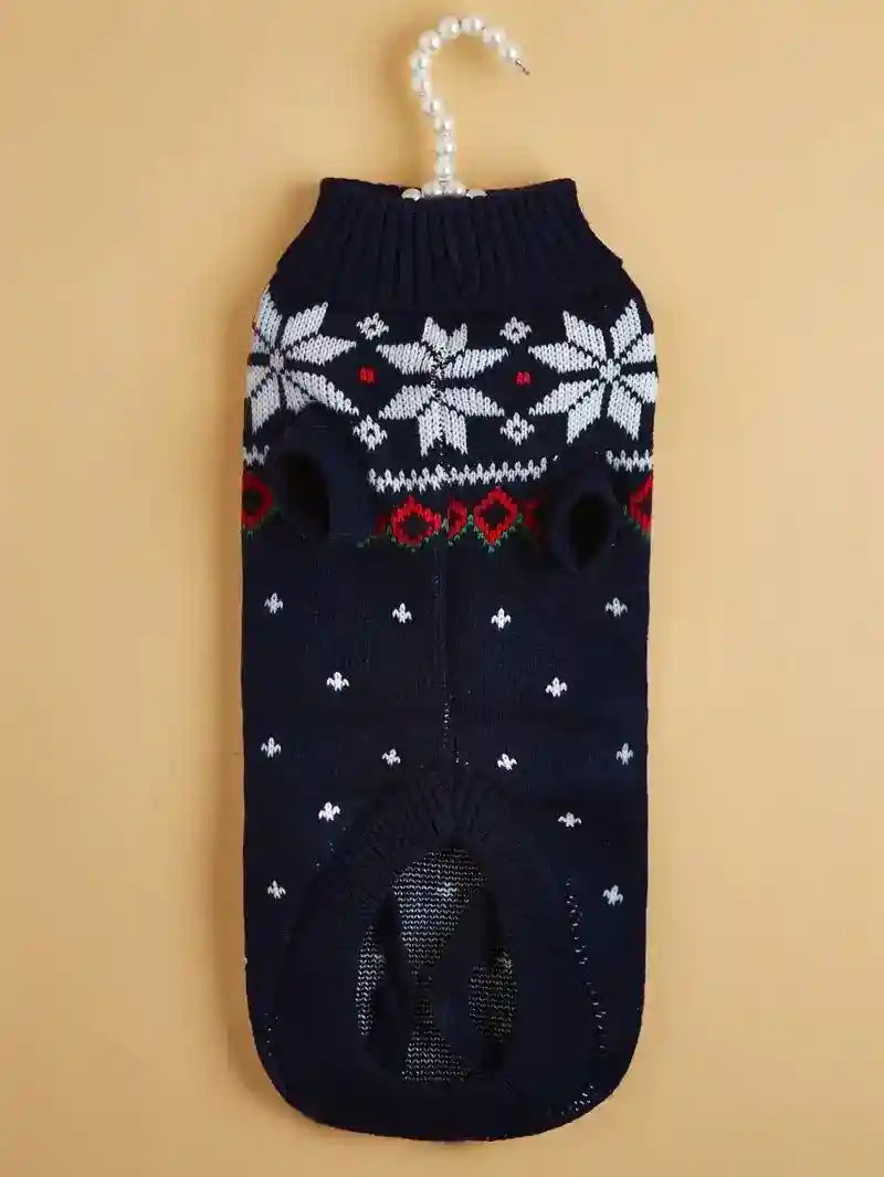 Maglione di Natale per cani con renna ricamata, caldo e avvolgente by Dog Moda