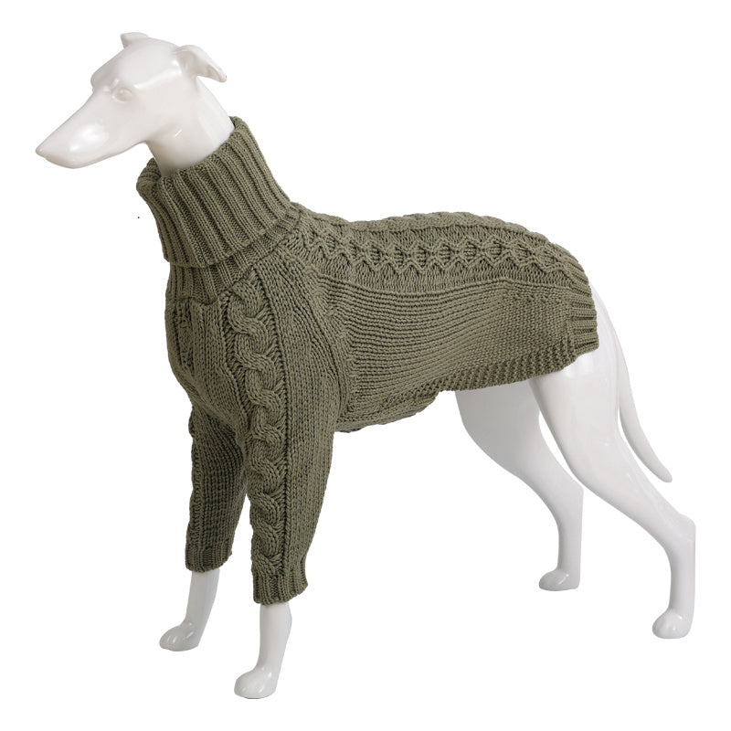 Maglioncino a Collo Alto per Cani Levriero – Elegante e Caldo