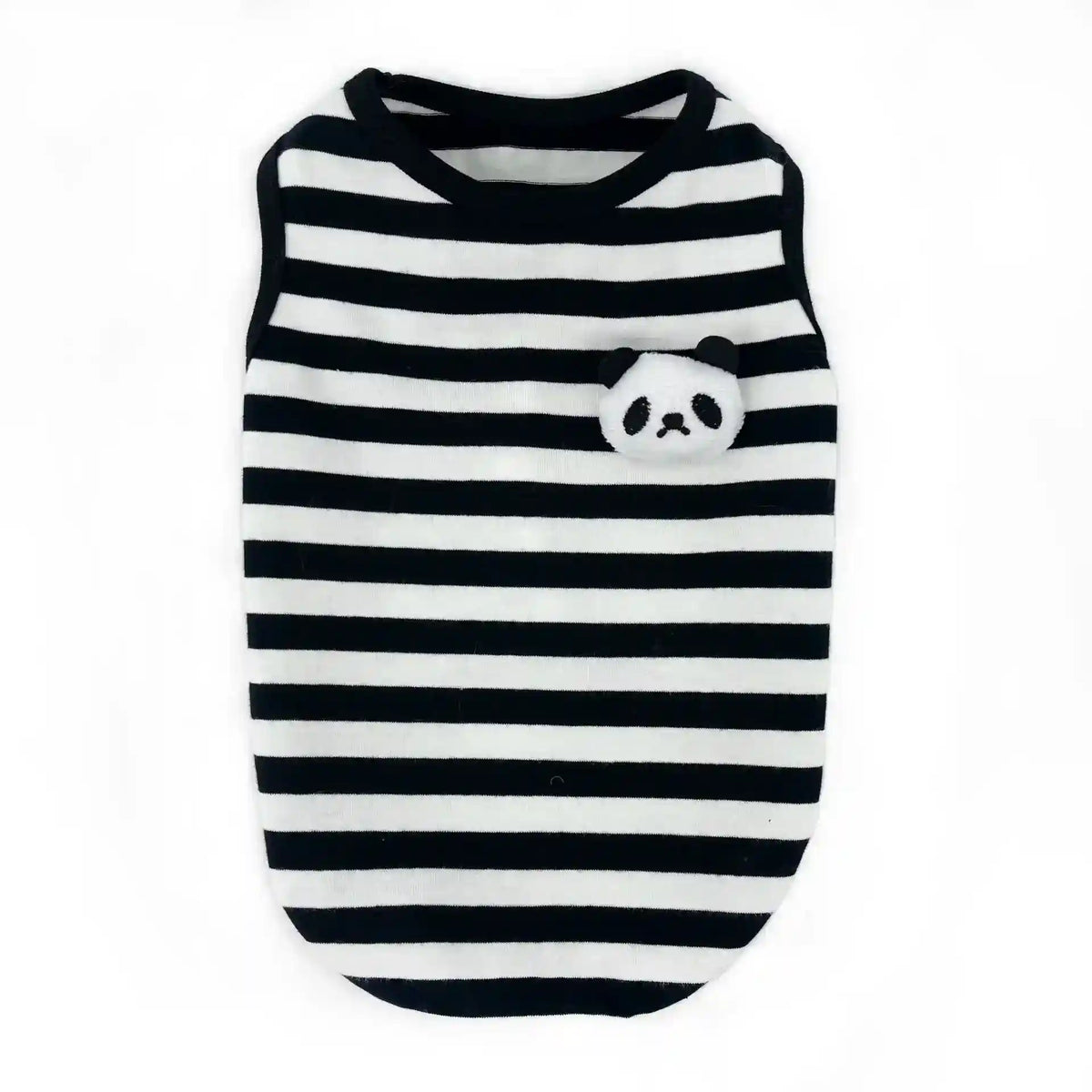 Maglia in cotone per gatti a righe con panda o rana | DogModa by Dog Moda