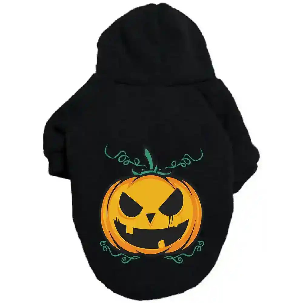 Felpa per cani con cappuccio "Zucca di Halloween" by Dog Moda