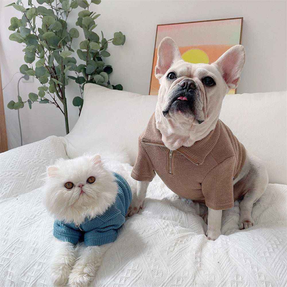 Felpina per Cani e Gatti "Marshall" – Confortevole, Elasticizzata e con Zip! by Dog Moda