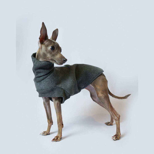Felpa per Pinscher in flanella grigia modello "Milo" - Comfort e stile per il tuo amico a quattro zampe by Dog Moda