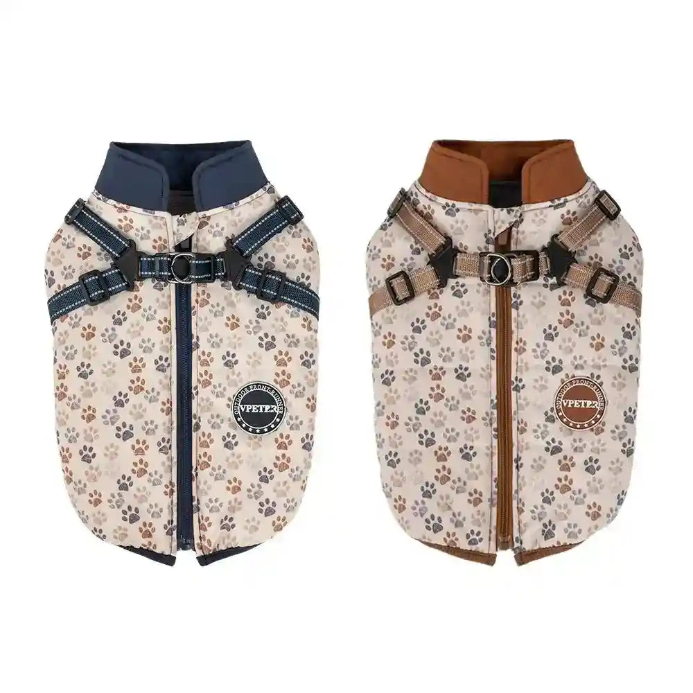 Cappotto Cani Vpetr Imbottito Pile con Pettorina by Dog Moda