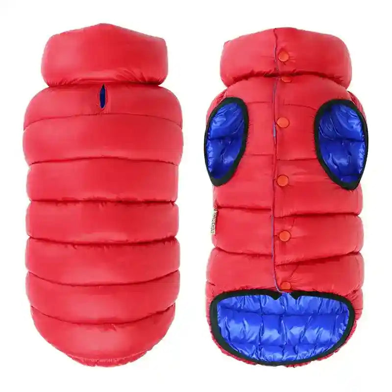 Piumino Double Face per Cani AeroDry - Blu/Rosso o Azzurro/Verde by Dog Moda