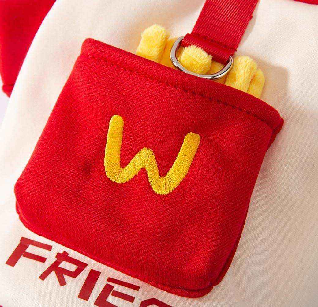 Felpa per Cani "Patatina" con Pettorina Integrata – Stile Mac Donald by Dog Moda