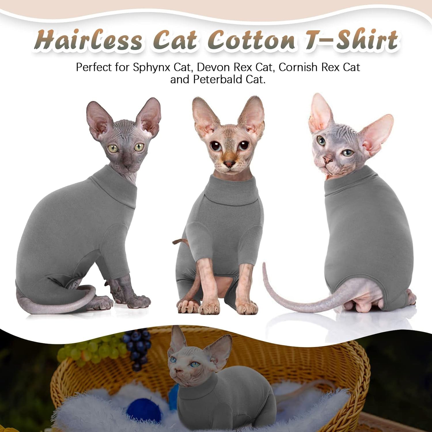 Soft Sweater for Hairless Cats - Comfort and Warmth for Sphynx and Others