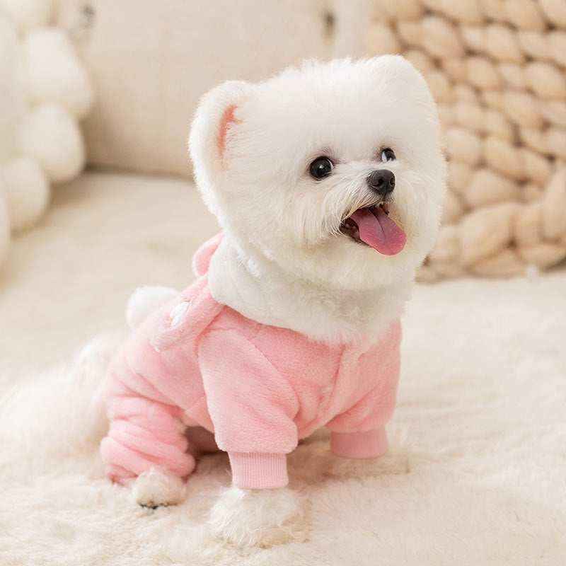 Tutina per cani pigiama in pile coniglietto rosa by Dog Moda