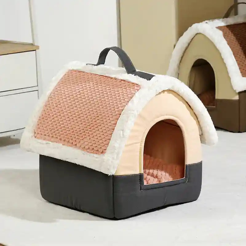 Cuccia Casetta con Cuscino Removibile per Cani e Gatti by Dog Moda