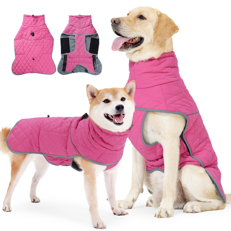 Cappotto per cani "Rose" riflettente impermeabile con gancio | DogModa