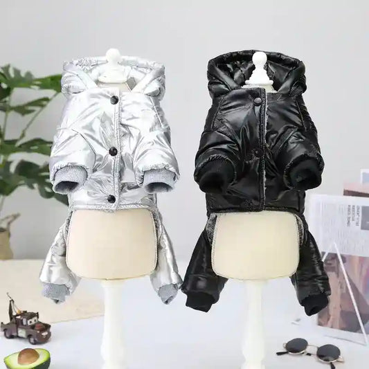 "Dadagou" Warm Fleece Dog Down Jacket with Hood | DogModa