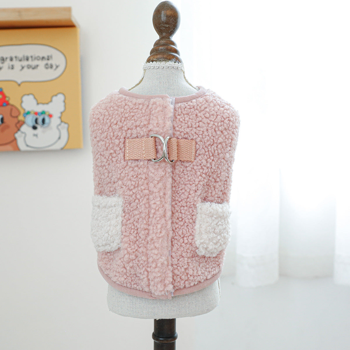 Maglia in Pile “Carezza” per Cani con Taschine – Marrone o Rosa