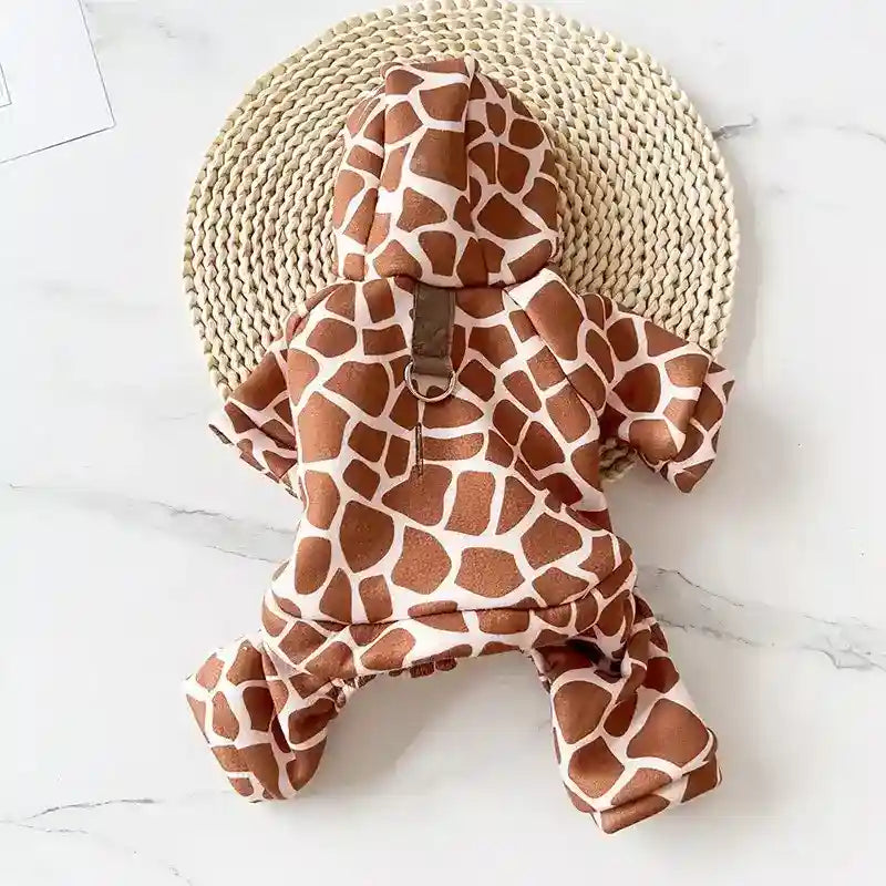 Cappottino in Pile per Cani con 4 Zampe - Fantasia Leopardata o Giraffa by Dog Moda