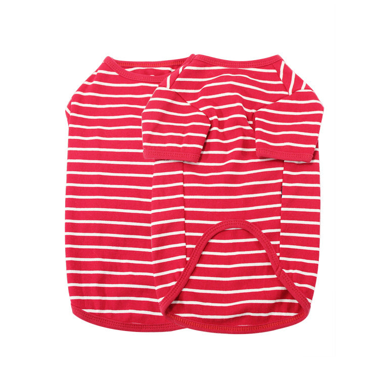 "Good Stripes" Pure Cotton Striped Dog Shirt