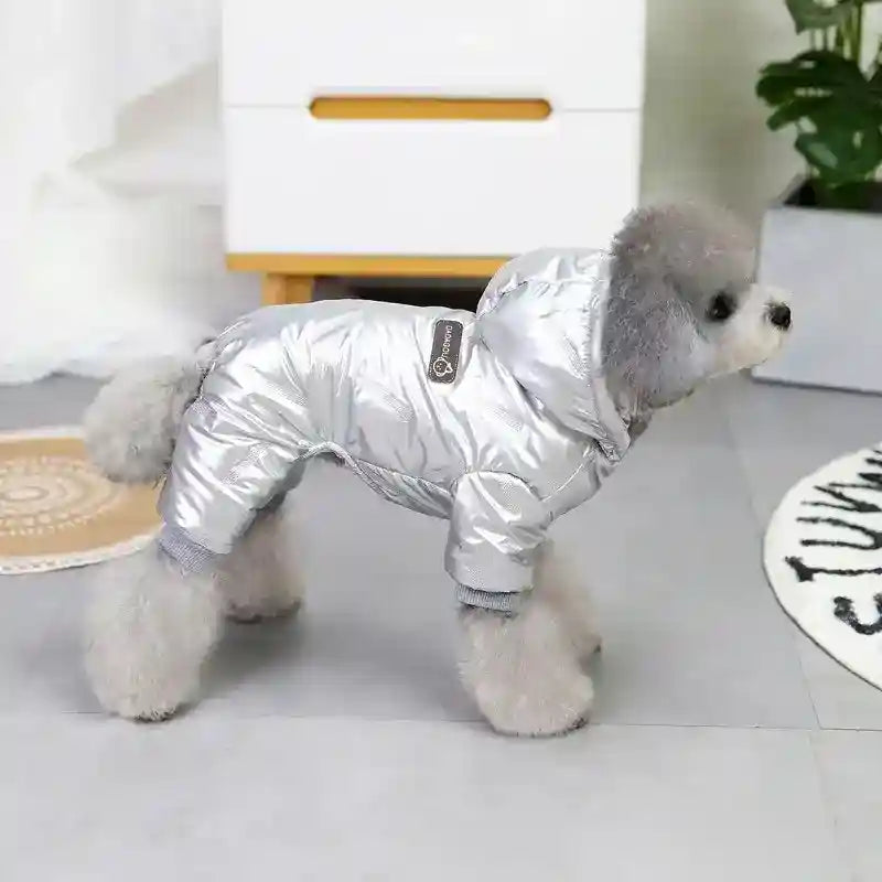 Piumino per cani "Dadagou" in pile caldo con cappuccio | DogModa by Dog Moda