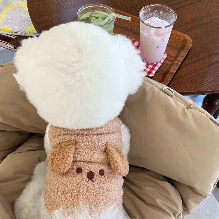 Cappottino Smanicato per Cani "Oliver" con Ricamo e Orecchie in Tessuto ✨ by Dog Moda